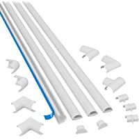 D-Line 2010KIT001 Multipack De Canaleta Para Cableado- Blanco- 20x10mm (Micro)- Set de 4 Piezas